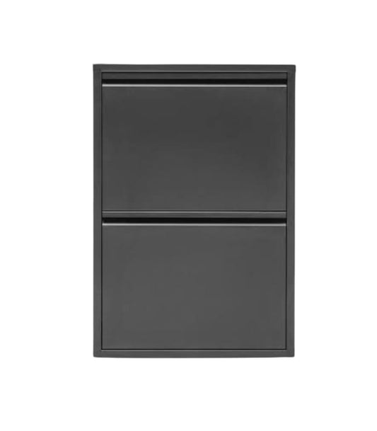 2 Kapaklı Metal Ayakkabılık Antrasit 1.Sınıf DKP Çelik