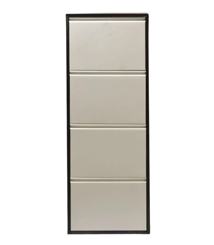 4-Piece Metal Shoe Rack, Coffee, Cream, 1st Class DKP Steel