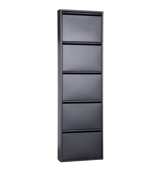 5 Kapaklı Metal Ayakkabılık Antrasit 1. Sınıf DKP Çelik